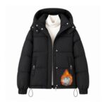 Womens Winter Puffer Coats with Fur Hood, Windproof