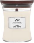 WoodWick Medium Hourglass Scented Candle Linen with Crackling Wick Burn Time: Up to 60 Hours