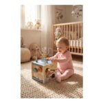Wooden Activity Cube Toy 6 in 1 Activity Center Montessori Toy
