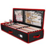 Wrapping Paper Storage Bag – Holds 24 Rolls, Tear-Proof, Collapsible, Black Organiser
