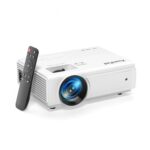 XuanPad 15000L Mini Milky White Portable Projector, Full HD 1080p