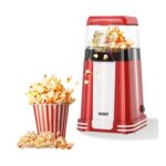 YASHE Retro Popcorn Maker, 1200W, Oil-Free, One-Touch