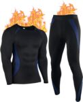 YESWEL Mens Thermal Underwear Set, Long Sleeve Tops & Long Johns Bottoms, Fleece Lined Ski Base Layer, Quick Dry Warm Winter Thermals (M – 3XL)