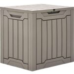 YITAHOME Outdoor Resin Storage Box 31 Gal, Water-resistant Patio Deck Box Outdoor Storage Box