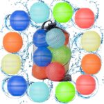 YOSTAR 12PCS Reusable Water Balloons, Quick Fill Self Sealing Water Bombs