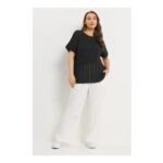 YOURS Curve Black Boxy Knitted Top