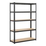 Yaheetech 5-Tier Black Boltless Storage Shelving 180x120x45cm Garage Rack