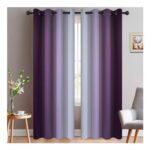 Yakamok Purple and Grey Ombre Curtains for Living Room 52×84