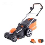 Yard Force 40V 34cm Cordless Lawnmower with lithium ion battery & quick charger LM G34A – GR 40 range