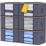 YearningHome 90L Storage Bags, 6Pack with Zips – sold by YearningStorage / FBA