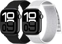 Yoohoo 2 Pack Nylon Sport Loop for Apple Watch Straps 44mm 45mm 46mm 49mm