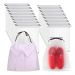 Yoosso 40 Pack Clear Drawstring Travel Clothes Bags, 40x30cm & 50x40cm