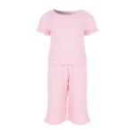Younger Girls Pink Frill Detail Top and Culottes Set