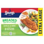 Youngs 2 Garlic & Herb Extra Large Fish Fillets 300g