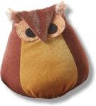 Your Hearts Content Whimsical velvet owl, barn decor, unique gift, wise old bird, nature-inspired charm, cozy office nook bookshelf (Bronze Owl)