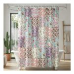 ZAFYYGH Whimsical Floral Meadow Shower Curtain Patchwork Bath Set