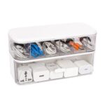 ZBRANDS Charger Organizer Box for Cords, 23 Cm, 6 Slots