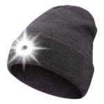 ZONSUSE LED Beanie Hat with 6 LEDs, USB Rechargeable