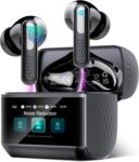 ZYHKON Wireless Earbuds, 2026 Bluetooth 5.4 Headphones In Ear with ANC/ENC Noise Cancelling Mic, HiFi Stereo Bluetooth Ear buds with Multifunctional Touchscreen, 5 EQ Modes Bluetooth Earphones, Black