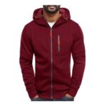 Zip-up Mens Slim-Fit Hoodie with Pockets, Lightweight
