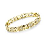 Zolkamery Magnetic Bracelet for Women, Adjustable Gold Clover