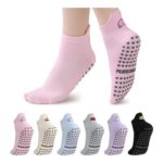 Zuimei 6 Pairs Non-Slip Pilates Yoga Ankle Socks for Women