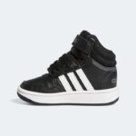 adidas Unisex Baby Hoops Mid Shoes, Core Black/Cloud White/Grey Six, 5K UK