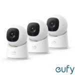 eufy C220 2K Pan-Tilt Smart Indoor Camera 3 Pack – No Monthly Fees