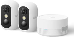 eufy Security Camera Outdoor Wireless,eufyCam C35 2 Pack with HomeBase Mini
