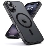 for iPhone 16 case, MagSafe Compatible, Camera Protection, Magnetic Matte Film case, Black. Sold & dispatched by Haul Global