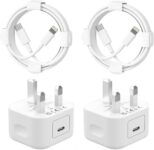 for iPhone USB C Fast Charger Plug and Cable MFi Certified 2Pack 20W PD USB C Fast Charger Plug with 6FT Fast Charging Cable for iPhone 14/13/12/11 Pro/Pro Max/XS Max/XS/XR/X/SE/8