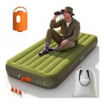 iDOO Single XL Camping Bed Air Mattress with Cordless Pump