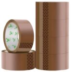 iSOUL Parcel Tape, 6 Rolls Packing Tape – Low Noise, Strong Heavy Duty Brown Tape, 48mm x 66m