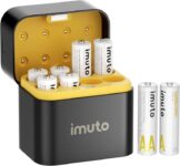 imuto 8-Pack Rechargeable Lithium AA Batteries with Charger, 3600mWh 1.5V – Sold by imuto-JP-Direct / FBA