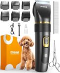 oneisall Quiet Dog Clippers Upgraded Pro with 5-in-1 Blade – Sold by oneisall-Direct / FBA