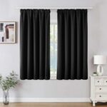 oydeco Pencil Pleat Blackout Curtains W46 x L54 Inch 2 Panels 137cm Length with Rod Pocket – Black sold by gemmypie / FBA