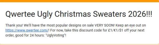 £1/$1/€1 Off Any Tee With Code