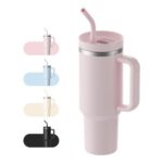 1200ml Stainless Steel Vacuum-Insulated Travel Mug with Straw and Lid