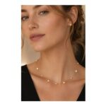 14K Gold Plated Elegant Clover & Pearl Necklace with Gift Box