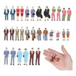 14pcs Mini People Figurines: Sitting and Standing