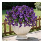 16 Pcs UV-Resistant Purple Morning Glory Artificial Flowers with Stems