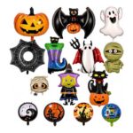 16 White Skull Halloween Balloons, 18-Inch Balloon Arch Set
