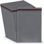 1ABOVE 50 Pack Grey Mailing Bags 6×9 Inch Self Seal Postal Bags