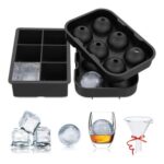 2-Piece Silicone Ice Tray with Lid, Large Ice Molds