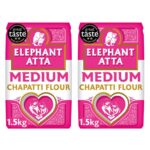 2 x Elephant Atta Medium Chapatti Flour 1.5kg (S&S £3.13)