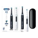 2 x Oral-B iO Series 5 Electric Toothbrushes in Matt Black & Quite White