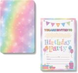 20 Pieces Birthday Party Invitations, Double Sided Kids Birthday