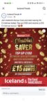 £20 bonus on top up of £100 at Iceland