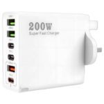 200W USB C/A Charging Station 6 Port GaN III Fast Charger Block with PD – Prime Members (£7.99 Non Prime) – Sold by TuDiHaKe / FBA