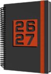 2026-2027 Mid/Academic Year Planner – 13 Month A5 Day-to-Page – Hard Cover – Collins Debden Delta Range Orange (FP51M.44-2627)